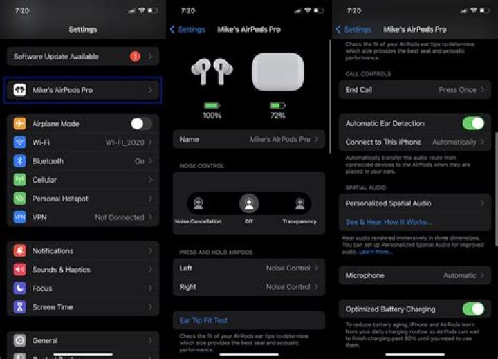 airpod settings