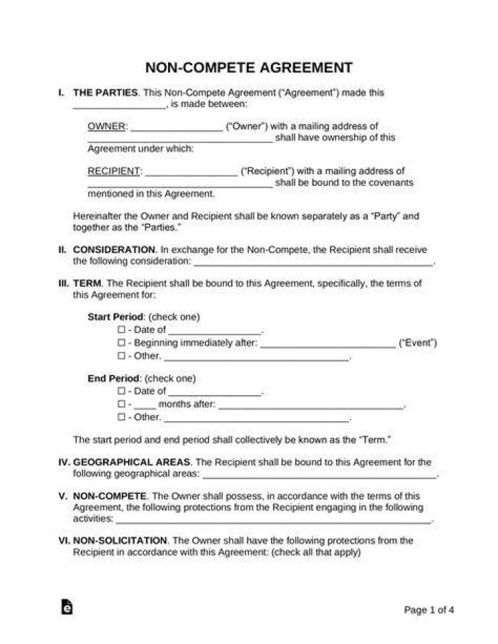 non compete agreement